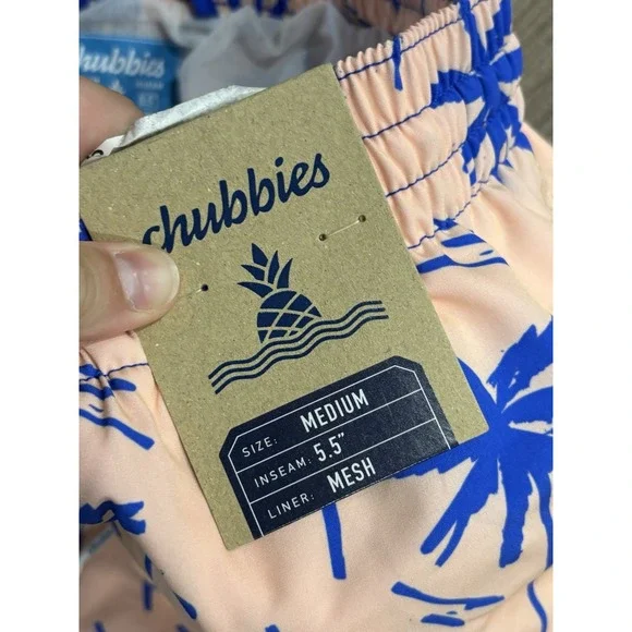 Chubbies Men's Swim Trunks Size Medium 5.5" Inseam Multi Color Mesh Shorts - Picture 5 of 7